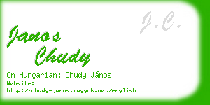 janos chudy business card